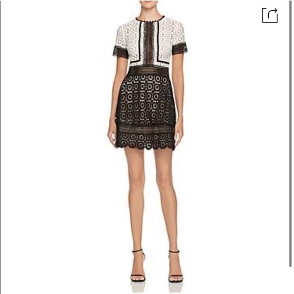 Aqua Dresses & Skirts - Aqua Black and White Lace dress